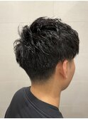 かき上げアップバング束感ショート