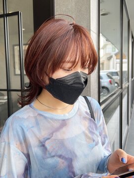 メゾン アヴァロ(Maison Avallo) ピンクブラウンのマッシュウルフスタイル