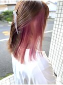 ペールピンク×インナーカラー/大船/大船駅/韓国ヘア
