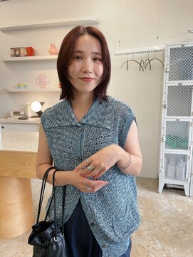 ユー(yew) layer bob ＋ purple brown