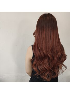 プルエクステのお店ネクスト(NEXT) #プルエクステ#エクステ#赤髪#夏ヘアー#ハイトーン