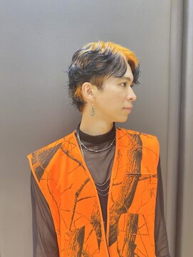 エトランジェ(Etrange) オレンジ/デザインカラー/ネイビーブラック