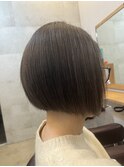 前下がりボブ/白髪活かし/アッシュグレー/30代40代50代