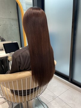 ロンドメリア 天神大名店(Lond Melia) ★斜めバングミディアムヘアグレージュカラーシルキーベージュ★