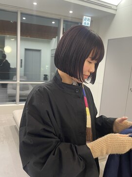 ローレンアオ(LOREN AO) 【LOREN AO】ダークラベンダー/カシスブラウン/ミニボブ