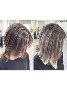 ハイライト/バレイヤージュのハイクオリティなデザインに釘付け★超ダメージレスな特別ケアブリーチ導入!