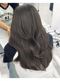 韓国ヘア　透明感カラー　オリーブ
