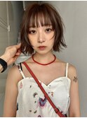 レイヤーボブ大人ショートボブ切りっぱなしボブ前髪前下がりボブ