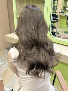 イオエ 西梅田(ioe) ブリーチなしカラー/髪質改善/ミルクティーベージュ/小顔ヘア