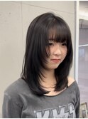 レイヤーカット×透明感カラー