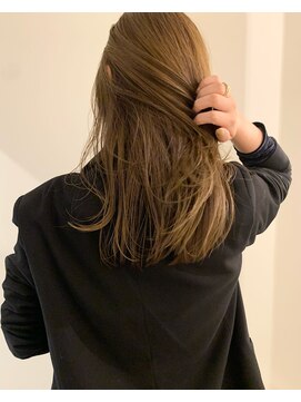 ライン(LINE) ブリーチなしダブルカラー/ミルクティーベージュ