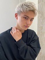 メンズサロン マウナ(men's salon Mauna)&nbsp;センターパートスペインカールダークアッシュマッシュフェード