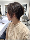 大人ショート/ショートボブ/白髪ぼかしハイライト/銀座/武蔵小杉