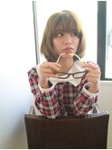 透明感UPプラチナアッシュ外国人風ワンカールボブ