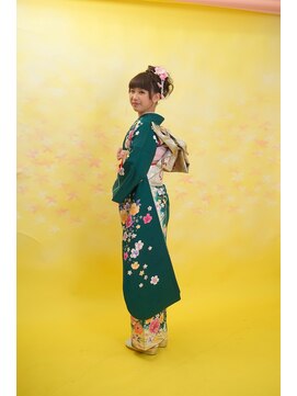 トータルビューティーサロンカワニシ まとめ髪と着付け