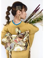 成人式 卒業式 袴 振袖 着付け ヘアセット アップスタイルM323