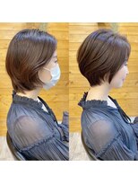 トゥーナ 表参道(tona)&nbsp;20代30代40代50代60代ショコラベージュ ボブルフ ベビーバング