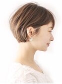 前髪ありショートボブ／大人ショート／表参道／30代40代