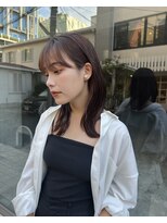 イヴォーク トーキョー(EVOKE TOKYO) 韓国くびれヘアレイヤーカットワイドバング透明感ブラウンカラー
