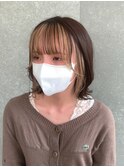 前髪インナーカラーボブ！