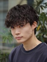 波巻きパーマ波巻きスパイラルパーマメンズマッシュパーマカット