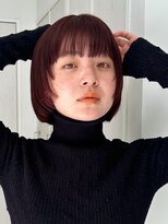 ガーデンヨコハマ(GARDEN YOKOHAMA) ミニボブ 姫カット レイヤー レッドブラウン フルバング