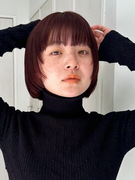 ガーデンヨコハマ(GARDEN YOKOHAMA) ミニボブ 姫カット レイヤー レッドブラウン フルバング