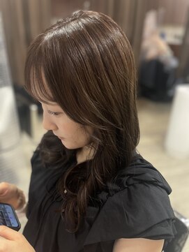 クレス 武蔵浦和店 顔周りレイヤー×ブラウンカラー