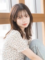 トッカ ヘアアンドトリートメント 難波店&nbsp;透けバング×ミディアムレイヤースタイル