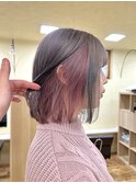 ピンク×グレー