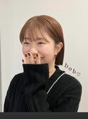 切りっぱなしボブ/シースルーバング/前髪/原宿神宮前