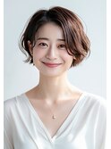 かわいいふんわりショートパーマ
