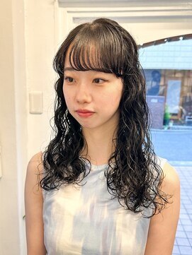 ラレイ ハラジュク(Lalei harajuku) 【白石】レディーススパイラルパーマ/セミロング/前髪パーマ