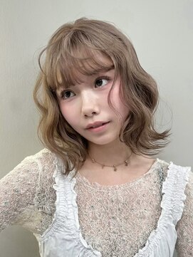 ソル ジングウマエ(SOL JINGUMAE) ミルクティーベージュレイヤーインナーカラーグレージュカラー