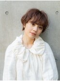 【e.dit tokyo Misa】ショート丸みショートボブマロンブラウン