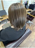 白髪ぼかしシークレットハイライト_アッシュベージュミディ_455