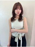 韓国顔まわりハイレイヤーセミロング