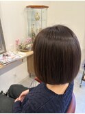 ボブ/オーガニックカラー/丸みショート/30代/40代/50代