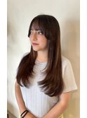 ロング シャギーレイヤー 　シースルーバング【20代/30代】