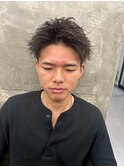 波巻きツイストスパイラルパーマ/フェザーパーマ/眉毛/メンズ