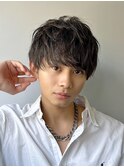 スパイラルパーマ刈り上げショートマッシュナチュラル韓国