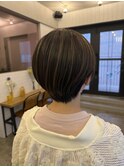 【GOOD  DAY  HAIR】ショート バレイヤージュ  ケアブリーチ 
