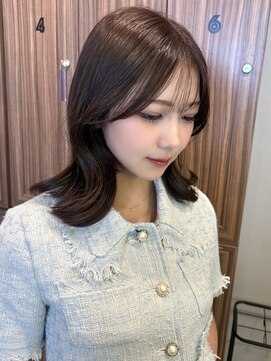 ボタン 熊本(VOTAN) 秋カラー/マロンブラウン/流れる顔まわり/2weyバング/韓国ヘア