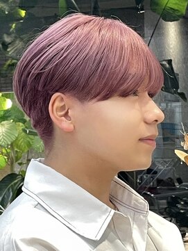 サンクプロジェクト(cinq PROJECT) メンズハイトーンミルクティーピンクベージュカラーダブルカラー