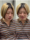 大人かわいい小顔ショートショートヘア30代40代50代白髪ぼかし