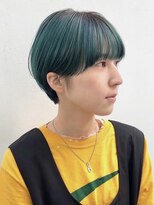 カットライン(CUTLINE)&nbsp;マッシュショートハンサムショートハイトーンカラー透明感小顔