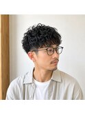 大人メンズツーブロックマッシュパーマ　20代 30代 40代 50代 