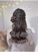 くるみちゃんヘア ハーフアップアレンジ ヘアセット