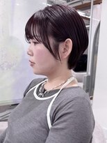 インスヘアー 梅田(INCE HAIR)&nbsp;20代30代40代丸顔カバーショートボブ似合わせカット人気