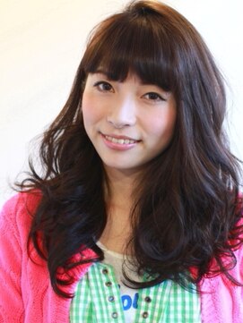 蒼い花 美容院 外国人風　ラフロング